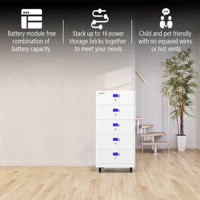 White Stackable Battery Pack 48V/51.2V Indoor/Outdoor Installation